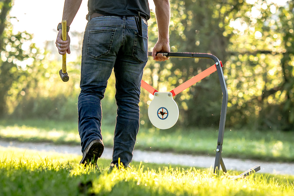 High Caliber Steel Rifle Gong & Stand