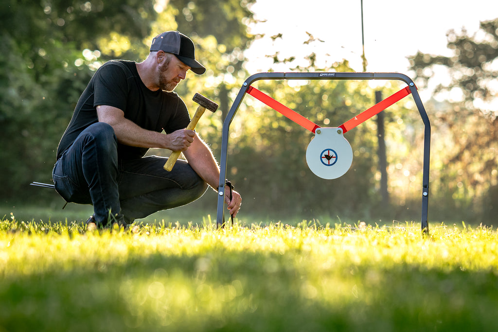 High Caliber Steel Rifle Gong & Stand
