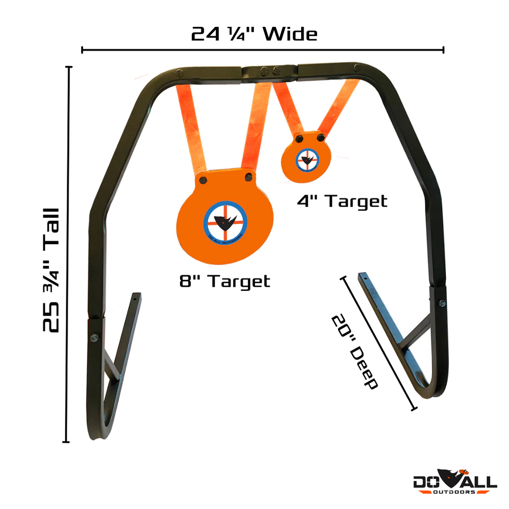 High Caliber 2-Target Steel Gong Stand