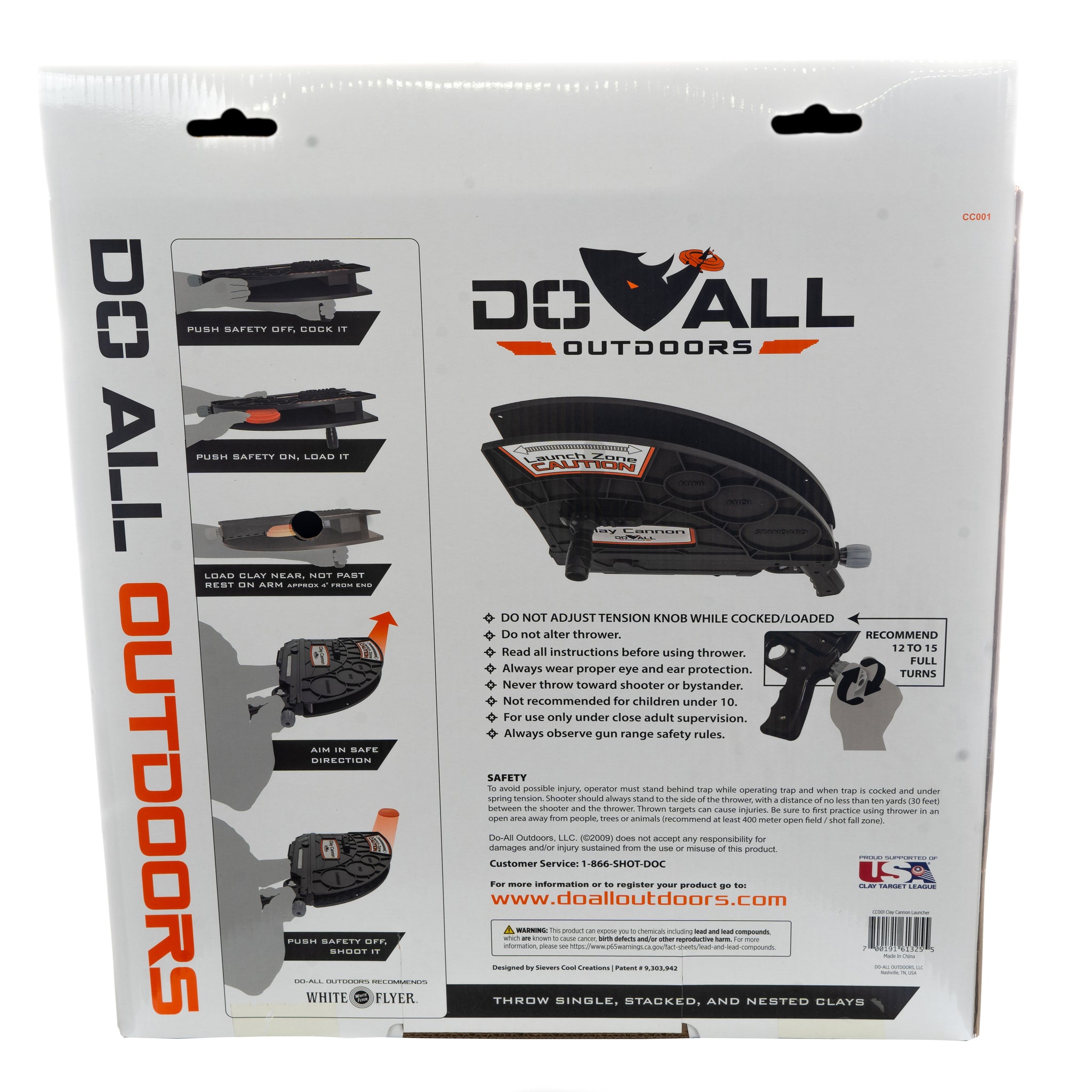 Clay Pigeon Handheld Thrower Clay Cannon Do All Outdoors